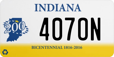 IN license plate 407ON