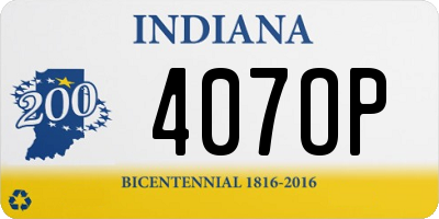 IN license plate 407OP