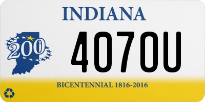 IN license plate 407OU