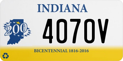 IN license plate 407OV