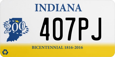 IN license plate 407PJ