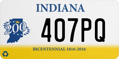 IN license plate 407PQ