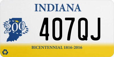 IN license plate 407QJ