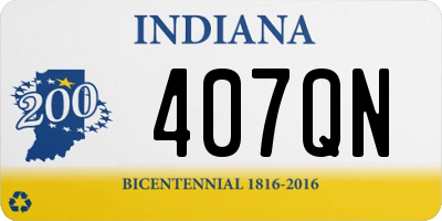 IN license plate 407QN