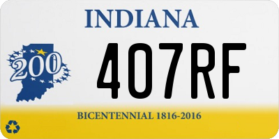 IN license plate 407RF