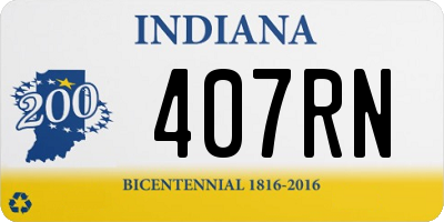 IN license plate 407RN