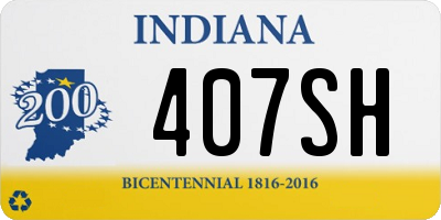 IN license plate 407SH