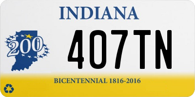 IN license plate 407TN