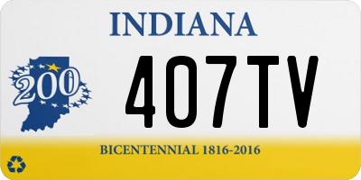 IN license plate 407TV