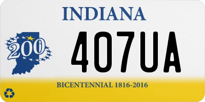 IN license plate 407UA