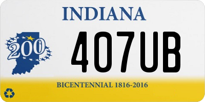 IN license plate 407UB