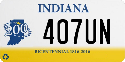 IN license plate 407UN