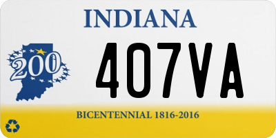 IN license plate 407VA