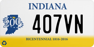 IN license plate 407VN