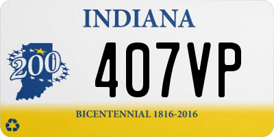 IN license plate 407VP