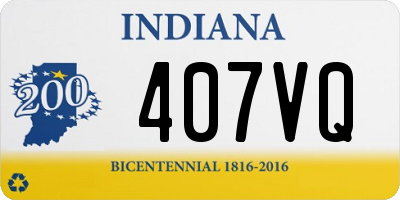 IN license plate 407VQ