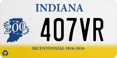 IN license plate 407VR