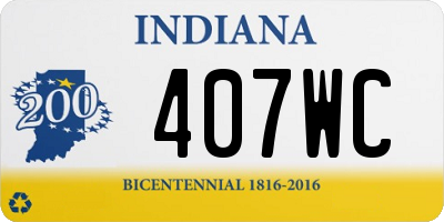 IN license plate 407WC