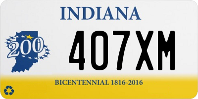 IN license plate 407XM