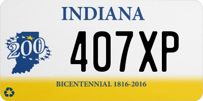 IN license plate 407XP