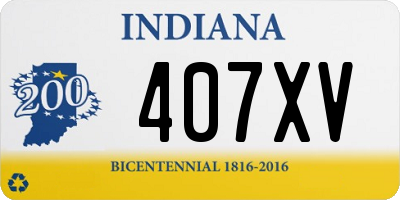 IN license plate 407XV