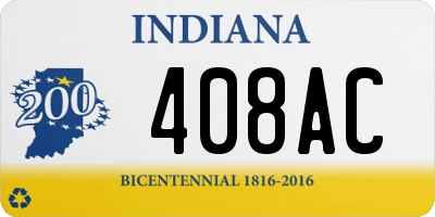 IN license plate 408AC