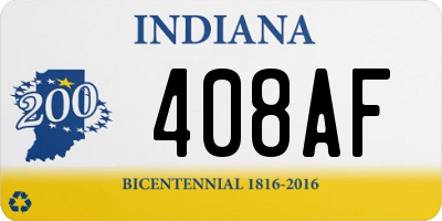 IN license plate 408AF