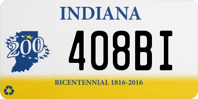 IN license plate 408BI
