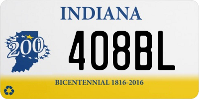 IN license plate 408BL