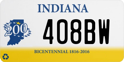 IN license plate 408BW