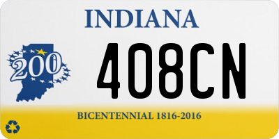 IN license plate 408CN