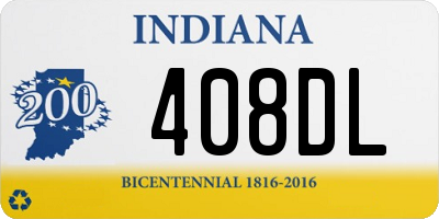 IN license plate 408DL