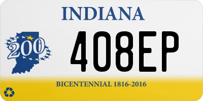 IN license plate 408EP