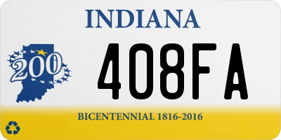 IN license plate 408FA