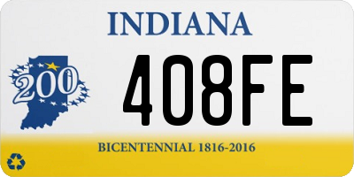 IN license plate 408FE