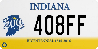 IN license plate 408FF