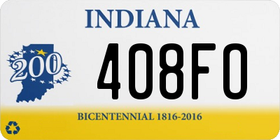 IN license plate 408FO