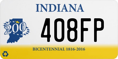 IN license plate 408FP