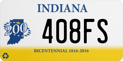 IN license plate 408FS