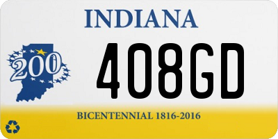 IN license plate 408GD