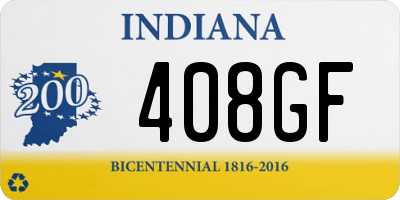 IN license plate 408GF