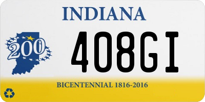 IN license plate 408GI