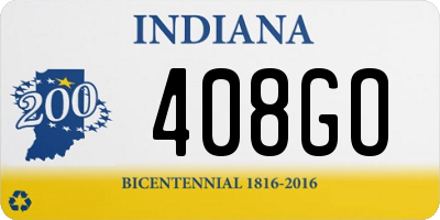 IN license plate 408GO