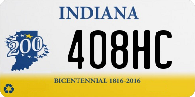 IN license plate 408HC