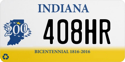 IN license plate 408HR