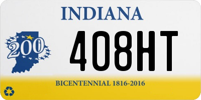 IN license plate 408HT