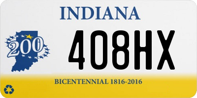 IN license plate 408HX