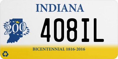IN license plate 408IL