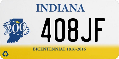 IN license plate 408JF