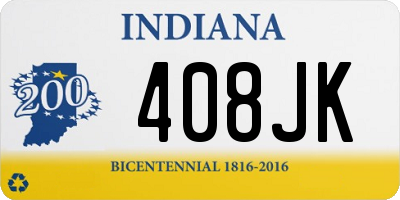 IN license plate 408JK